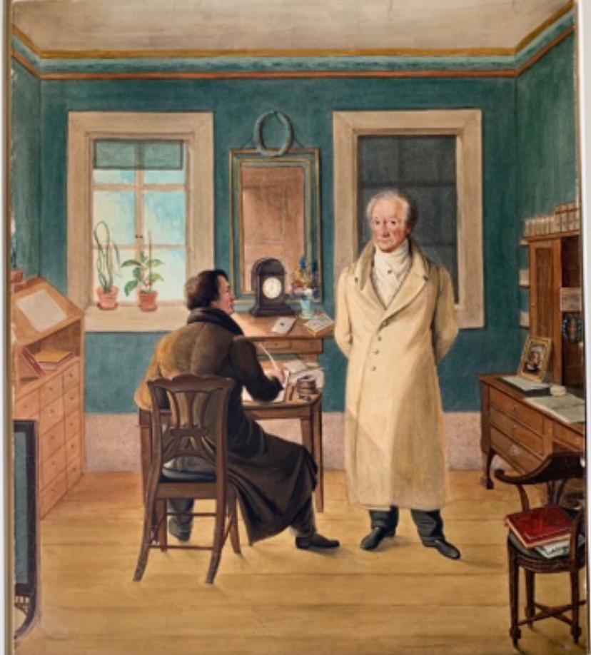 Goethe Bei Der Arbeit Originalbild Goethe Museum Dusseldorf